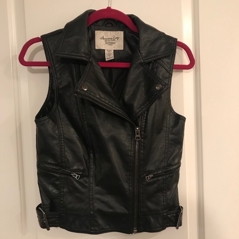 Black Leather Vest